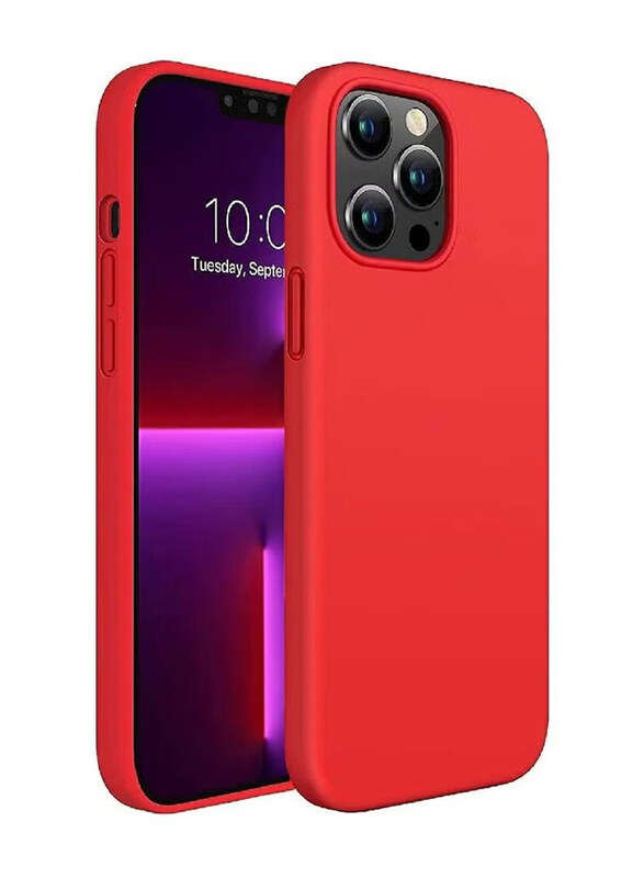 

Generic Apple iPhone 13 Pro Max Liquid Silicone Slim Protective Shockproof Phone Mobile Case Cover, Red