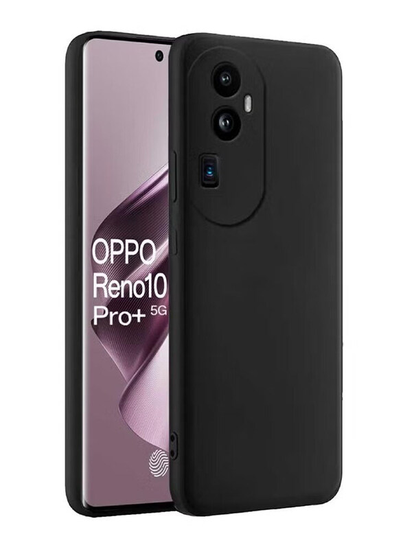 

Zoomee Oppo Reno 10 Pro Plus 5G Protective Liquid Silicone Rubber Camera Protection Ultra Slim Mobile Phone Case Cover, Black