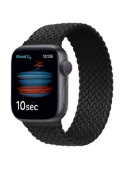 Replacement Braided Loop Strap Band for Apple Watch 44mm Small, Black