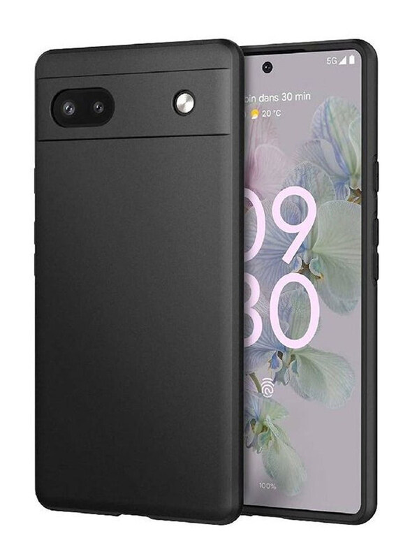 

Generic Google Pixel 6a Silicon Soft Mobile Phone Case Cover, Black