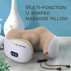 The Mohrim U-Shaped Massage Pillow Portable Electric Neck Massager, One Size, White