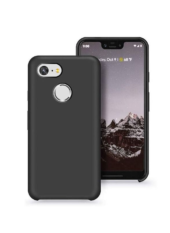 Google Pixel 3 XL Silicone Gel Rubber Soft Mobile Phone Case Cover, Black