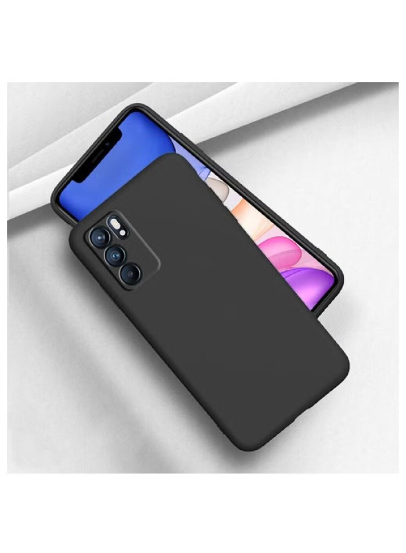 Oppo Reno 6 5G Protective Ultra Slim Flexible Soft Back Mobile Phone Case Cover, Black