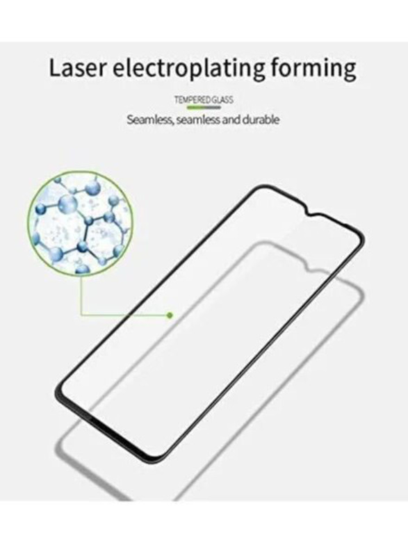 Xiaomi Redmi 9 Full-Screen Easy-to-Install Tempered Glass Screen Protector, Clear/Black