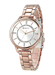 Curren Analog Watch for Women with Stainless Steel Band, Water Resistant, 9006, Rose Gold-Silver