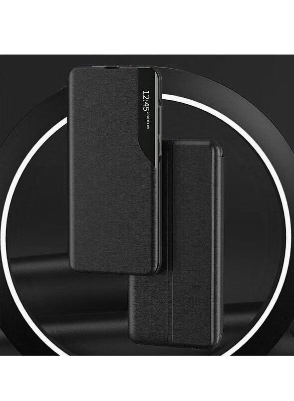 

Generic Oppo Reno 8 Protective View Flip Mobile Phone Case Cover, Black