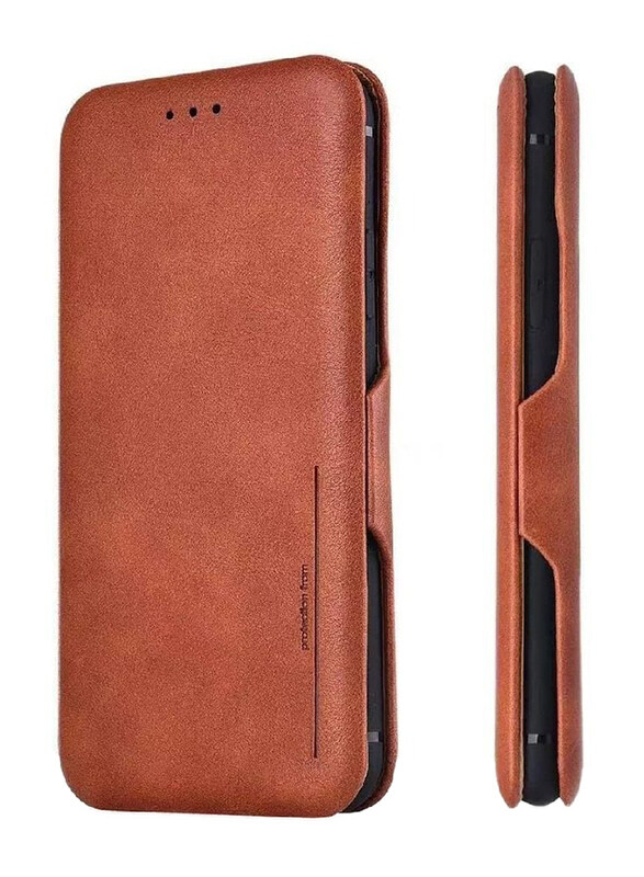 

Olliwon Samsung Galaxy A22 5G Protective PU Leather Card Holder with Auto Magnetic Closure Mobile Phone Case Cover, Brown