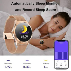 Round Full Touch Screen Bluetooth Smartwatch, Gold