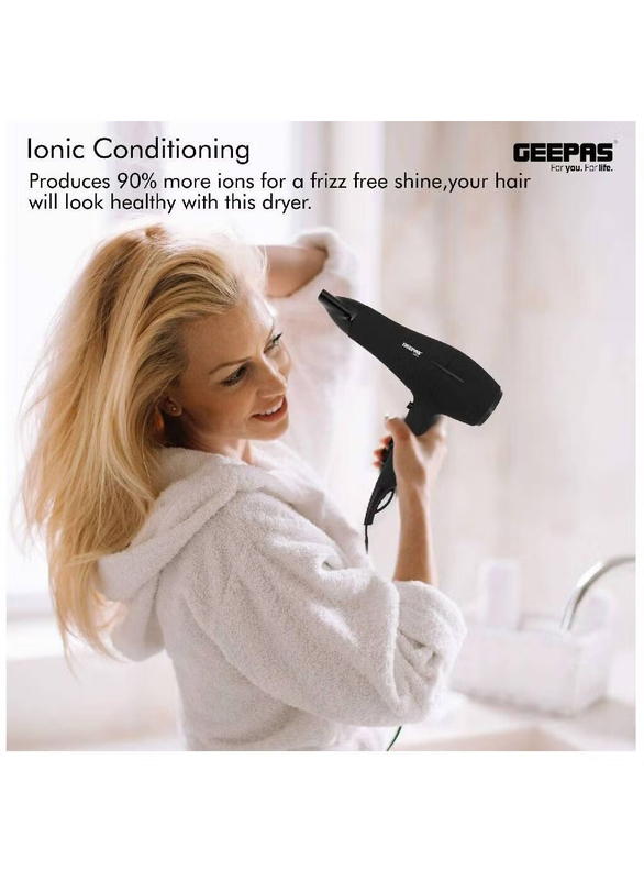 Geepas Pro Style Hair Dryer, Black