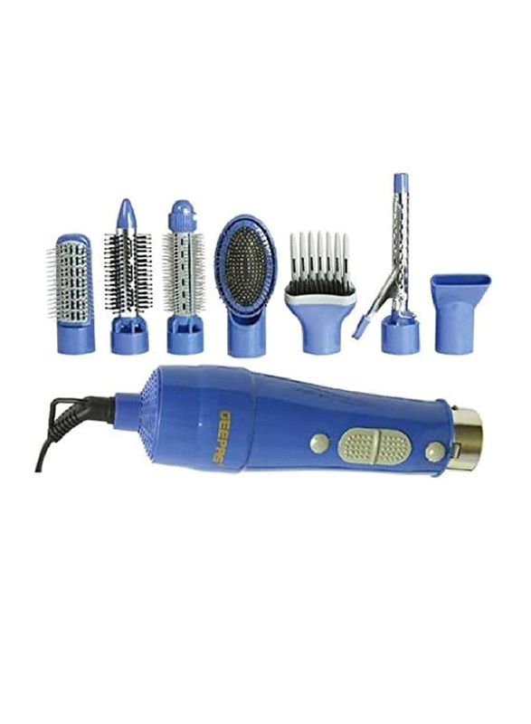 Geepas New Electric 8 in 1 Hair Styler & Blower, Blue