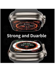 Series 8 49mm Bluetooth Wireless Charge Fitness Smartwatch, Black