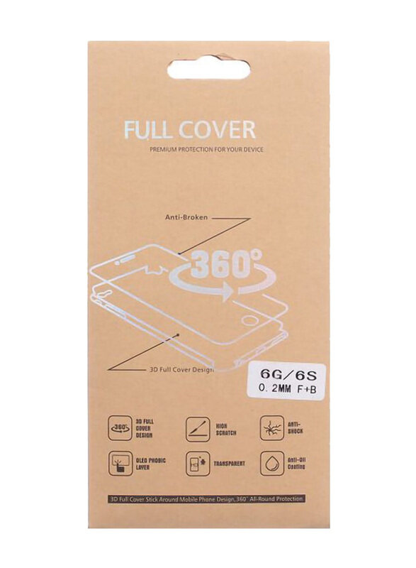 

Generic Apple iPhone 6 360 Degree Full Body Front and Back Screen Protector, 2 Pieces, Clear