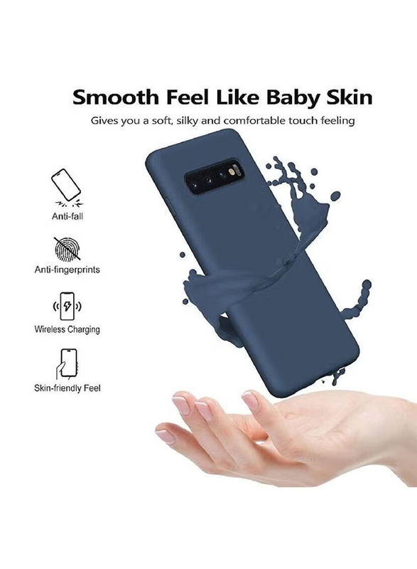 Samsung Galaxy S10 Plus Protective Soft Silicone Mobile Phone Case Cover, Blue