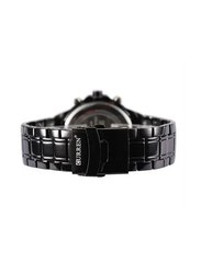 Curren Analog Watch for Men with Stainless Steel Band, 8046, Black/Black