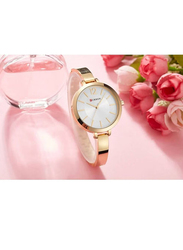 Curren Analog Watch for Women with Stainless Steel Band, Water Resistant, 9012, Gold-Silver