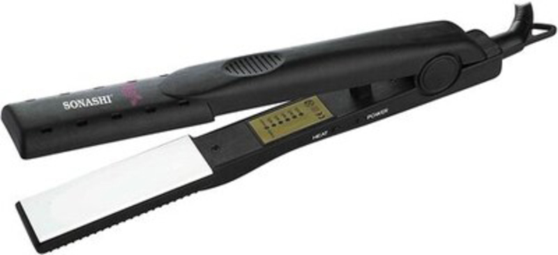 Sonashi Hair Straightener with White Ceramic Plate, SHS-2014, Black