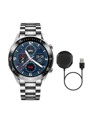 LW 46mm Sports And Business Smartwatch with Ip68 Waterproof & Pedometer for Android iOS, Silver