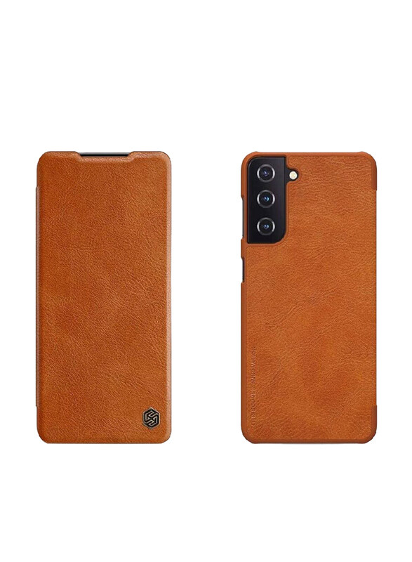 

Nillkin Samsung Galaxy S21 Qin Leather Flip Mobile Phone Case Cover, Brown
