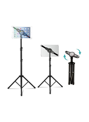 Gooseneck Flexible 360 degree Tripod Stand for Smart Phones & Apple iPad Tablets, Black