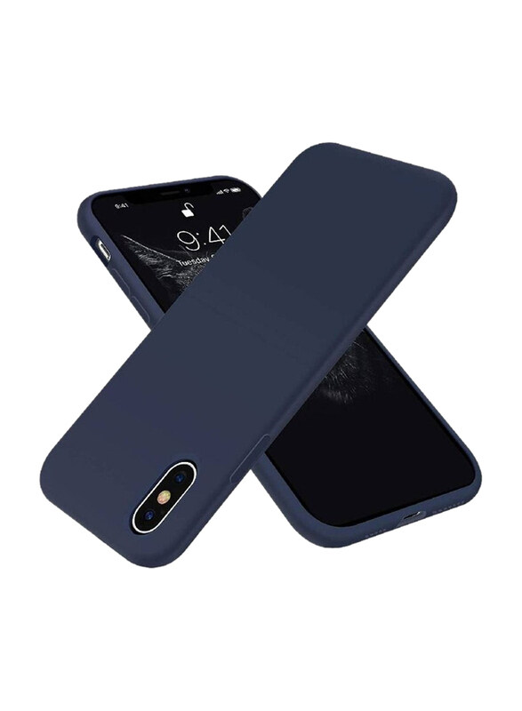 

Generic Apple iPhone XS Max Soft Silicone Rubber Full Body Protective Bumper Mobile Phone Case Cover, Blue