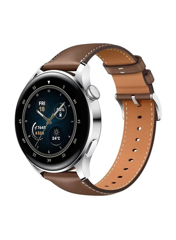 Replacement Leather Strap For Huawei Watch 3/Huawei Watch 3 Pro, Brown