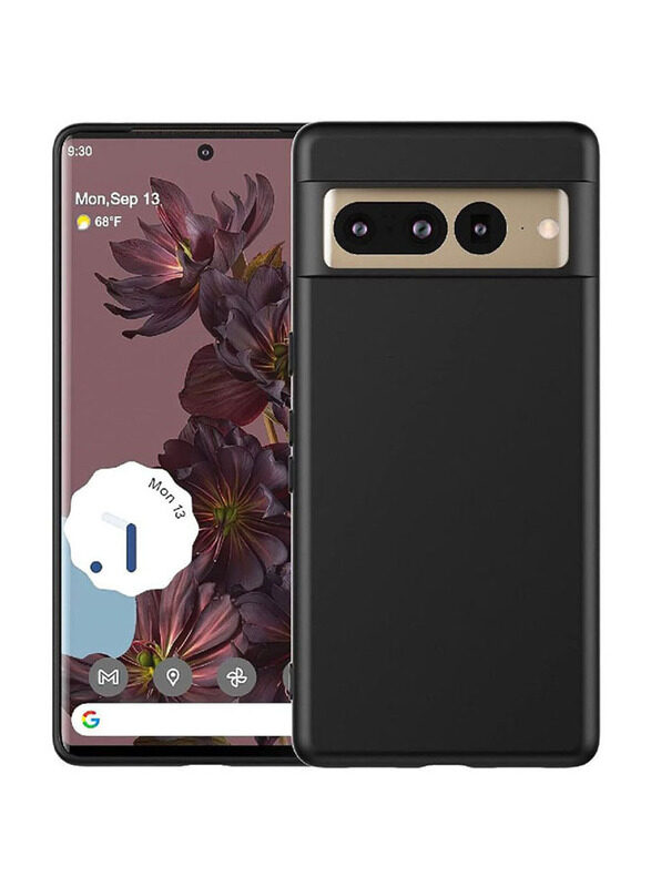 

Zoomee Google Pixel 7 Pro Protective Shockproof Soft Microfiber Lining Liquid Gel Rubber Bumper Mobile Phone Case Cover, Black
