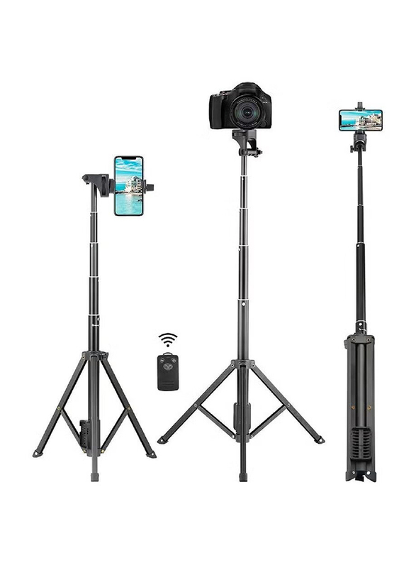 Selfie Stick Tripod for Apple iPhone & Android Phones, Black