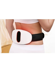 XiuWoo Heating Massage Back Wrap Heated Massage Pad with Adjustable Belt for Pain Relief, White/Black