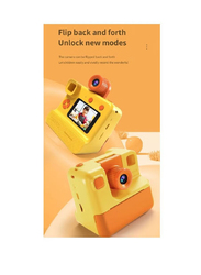 XiuWoo Instant Print Kids Camera with TF Card Print Paper, 26MP, Yellow