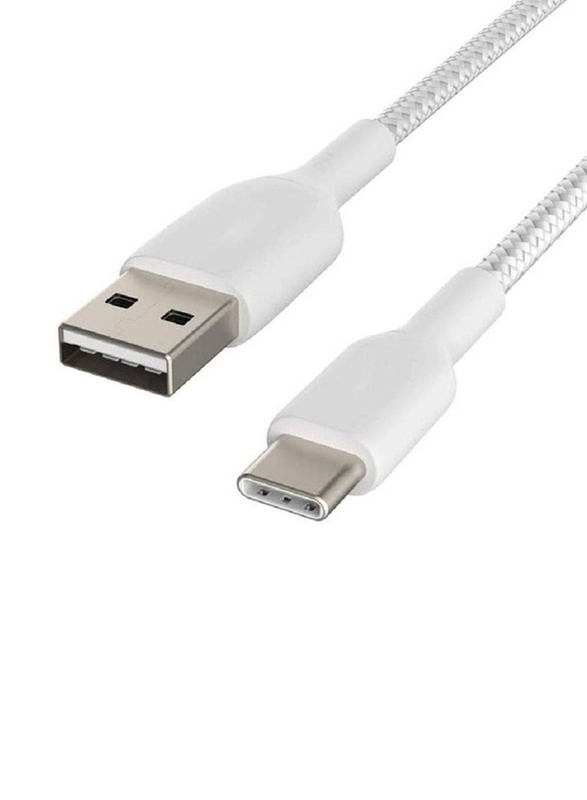 USB Type-C Data Cable, Fast Charging USB Type A to USB Type-C for Smartphones/Tablets, White