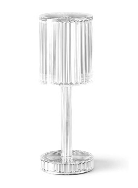 XiuWoo Romantic Night light Touching Control Modern Crystal Table Lamp, White