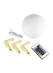 3D Printing 7.87 Inch Moon Lamp USB Charging & Touch Control Brightness Lunar Lamp, Multicolour