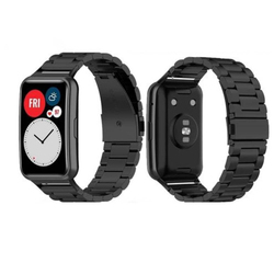 Replacement Stainless Steel Band Strap For Huawei Fit Watch, Black