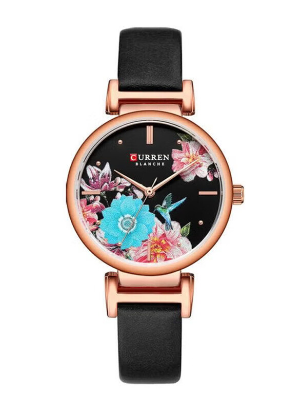 

Curren Analog Chronograph Watch for Women with Alloy Band, Water Resistant, J3813BR-KM, Black-Multicolour