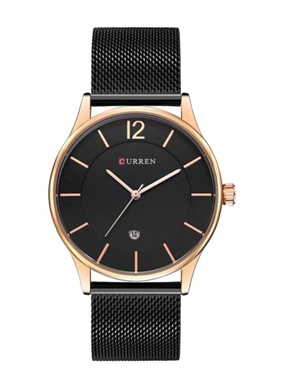 

Curren Analog Watch for Men with Stainless Steel Band, Water Resistant, 8231, Black