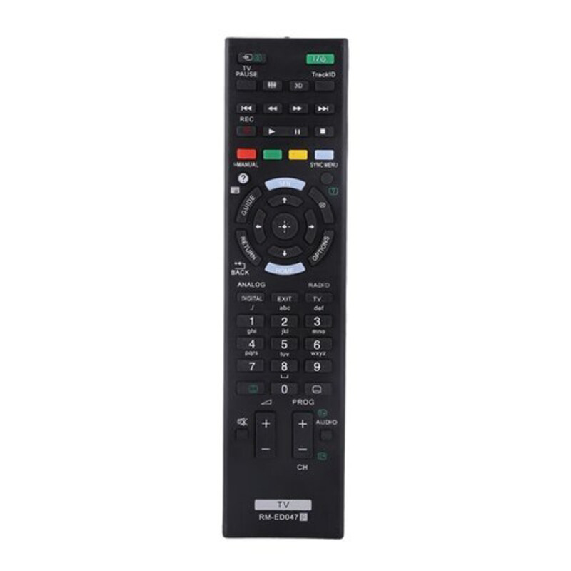 Universal Replacement TV Remote Control for Sony LCD/LED Smart TV, RM-ED047, Black