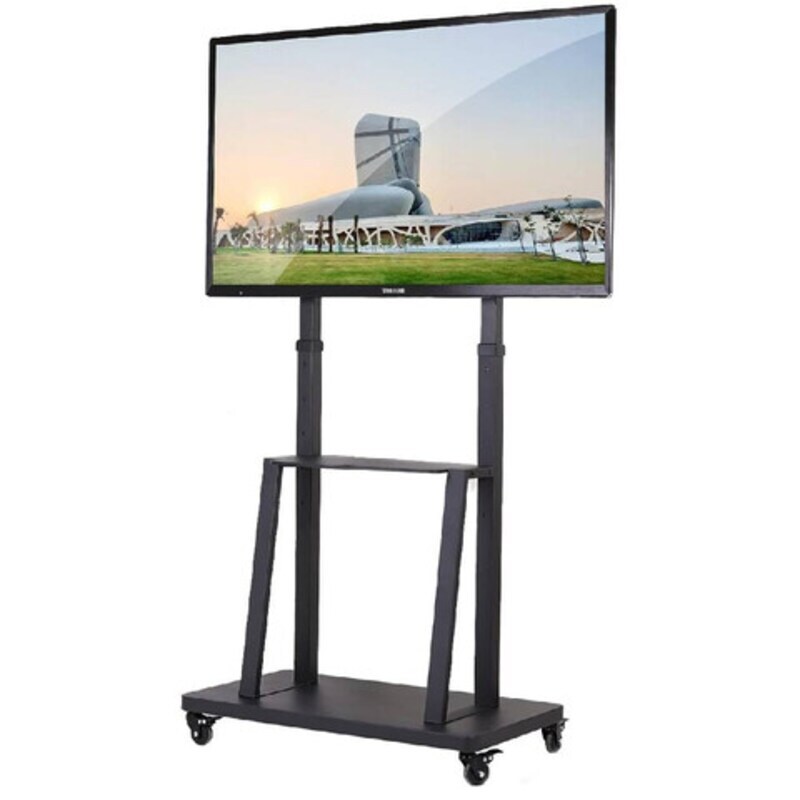 HYX Mobile TV Trolley with Mount For 32-80 Inch, Black