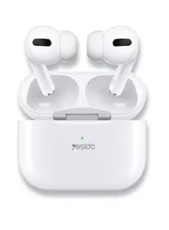 Yesido Wireless Bluetooth In-Ear Earbuds with Charging Case, White
