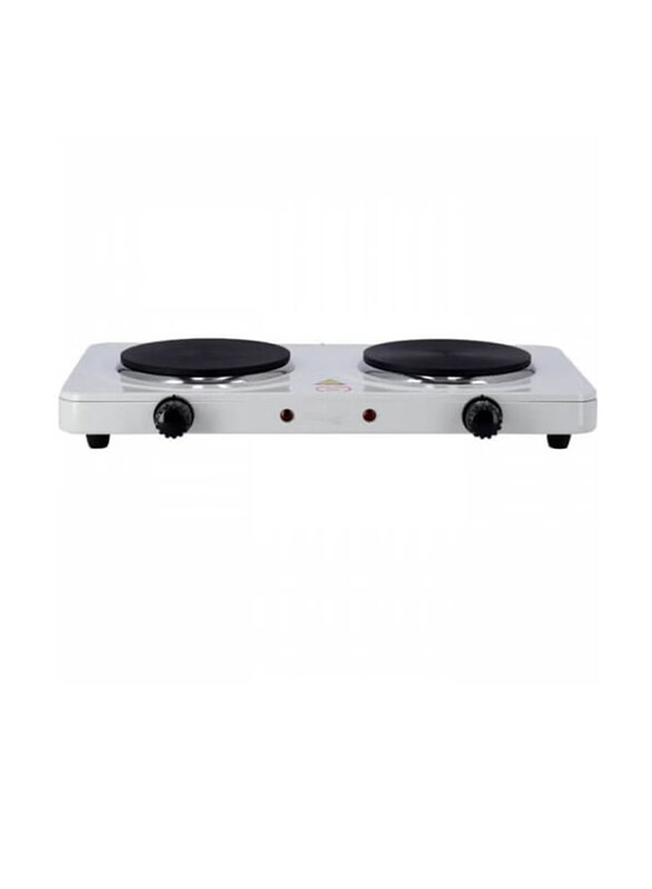 

Arabest Electric Double Hot Plate with Auto-Thermostat, 2000W, Silver