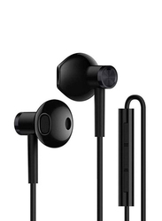 Earphones Type-C Dual Unit Half In-Ear with Mic for Samsung, Xiaomi, Huawei, Tablets, Apple Mac & Notebooks, Black