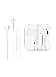 Lightning Cable Wired In-Ear Stereo Earphone with Microphone & Volume Control for iPhone, White
