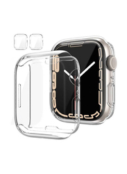 2-Pack Watch Case with Screen Protector for Apple Watch Series 7 45mm, Clear