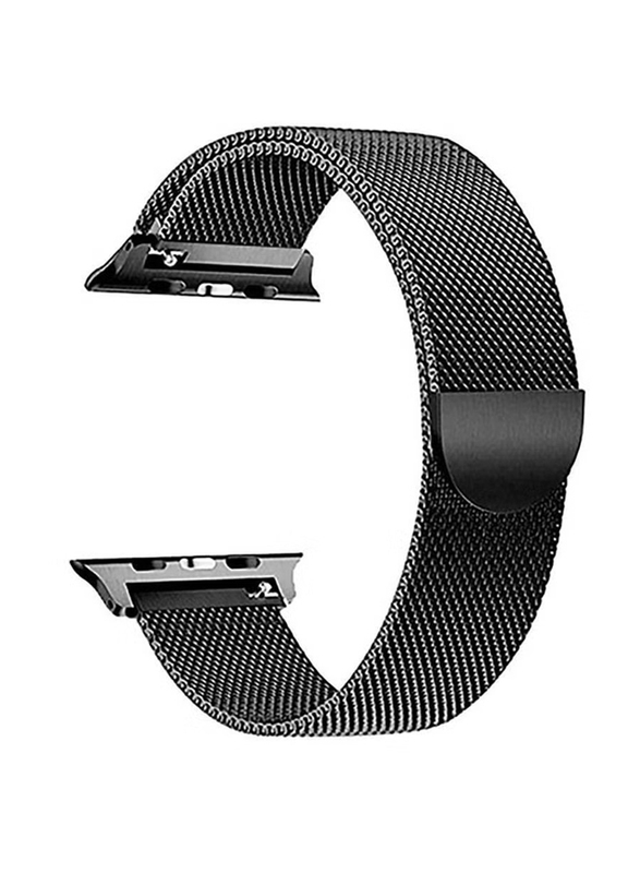 Replacement Mesh Loop Band Strap for Apple Watch 44mm, Black