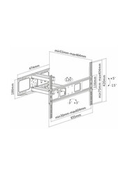 Articulating Full Motion TV Wall Mount for 37 to 70-inch TVs, Black