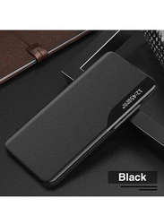 Case Me Protective Windows Smart View Flip Foldable Kickstand Case Cover for Oppo A97, Black