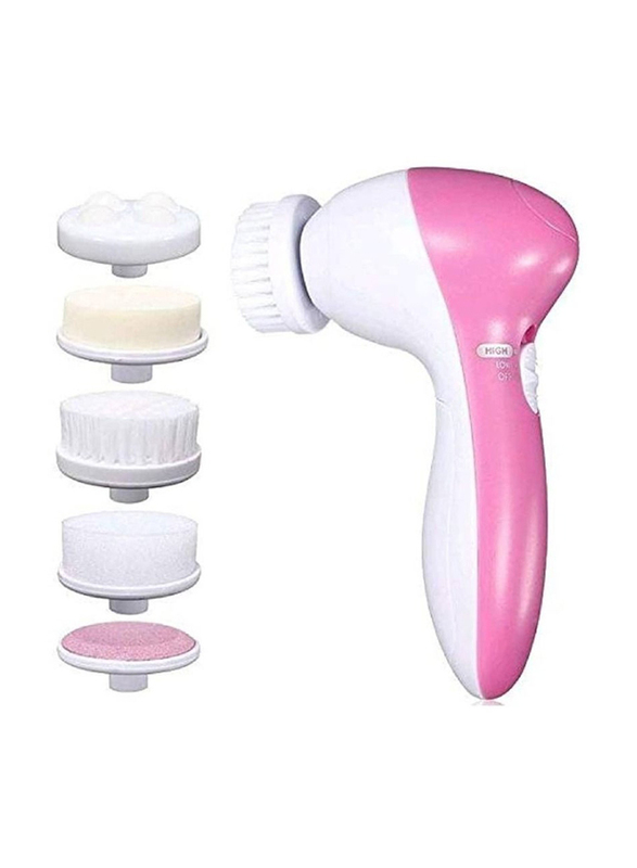 5-in-1 Beauty Care Massager, Pink/White