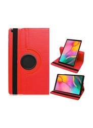Samsung Galaxy Tab S6 Lite (2020) 10.4" 360 Degree Rotating Stand Folio Leather Smart Flip Tablet Case Cover with Auto Sleep/Wake, Red