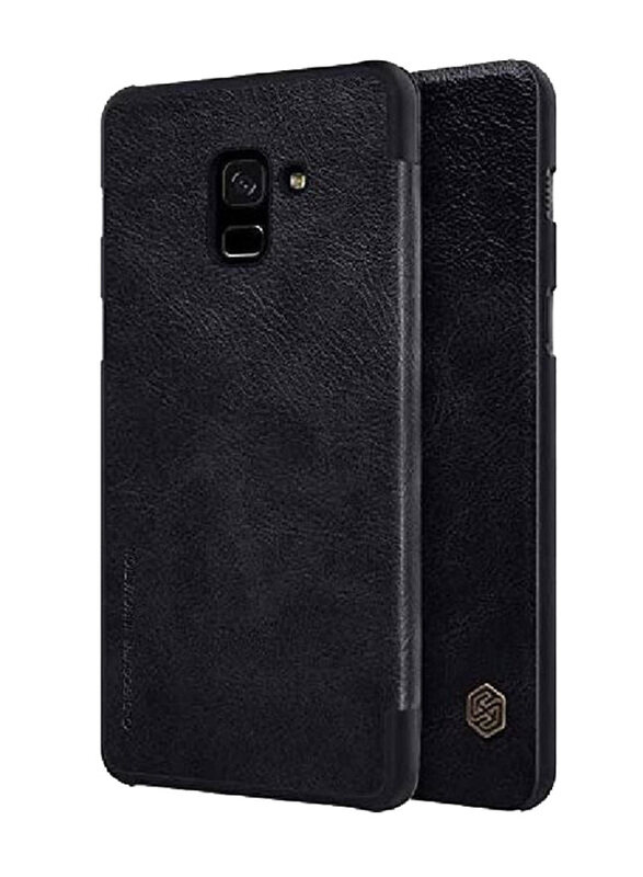 

Nillkin Samsung Galaxy A8 Plus Qin Series Leather Mobile Phone Flip Case Cover, Black