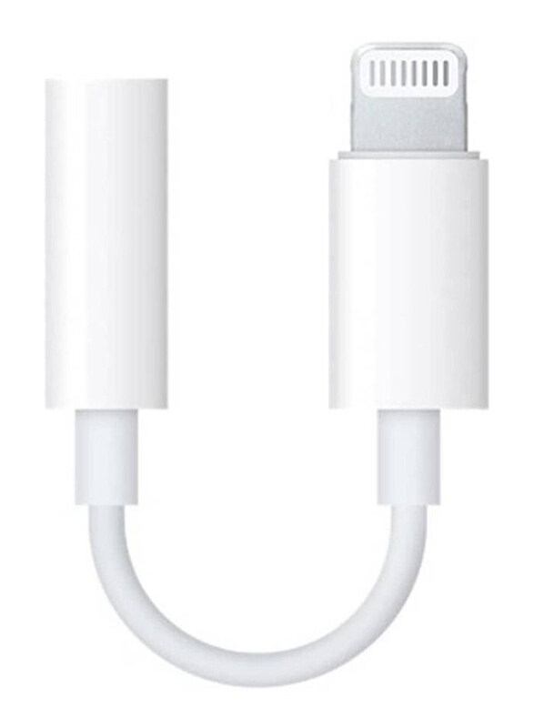 

Generic One Size Lightning Headphone Jack Adapter, 3.5 mm to Lightning for Audio Devices, White