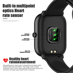 P20 1.4-Inch Full Touch Screen Waterproof Multi-Function Smartwatch, Black